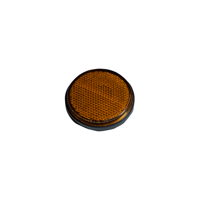 Catadioptru reflectorizant galben rotund 60 mm