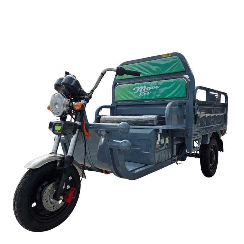 Triciclu electric MoveEco omologat limitat 25 km/h / Gri