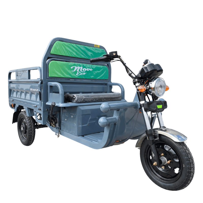 Triciclu electric MoveEco omologat limitat 25 km/h / Gri