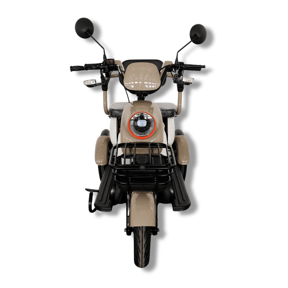 Triciclu Electric Persoane MoveEco S1 Mini | 2000W | Fără Permis | 25 km/h | Maro