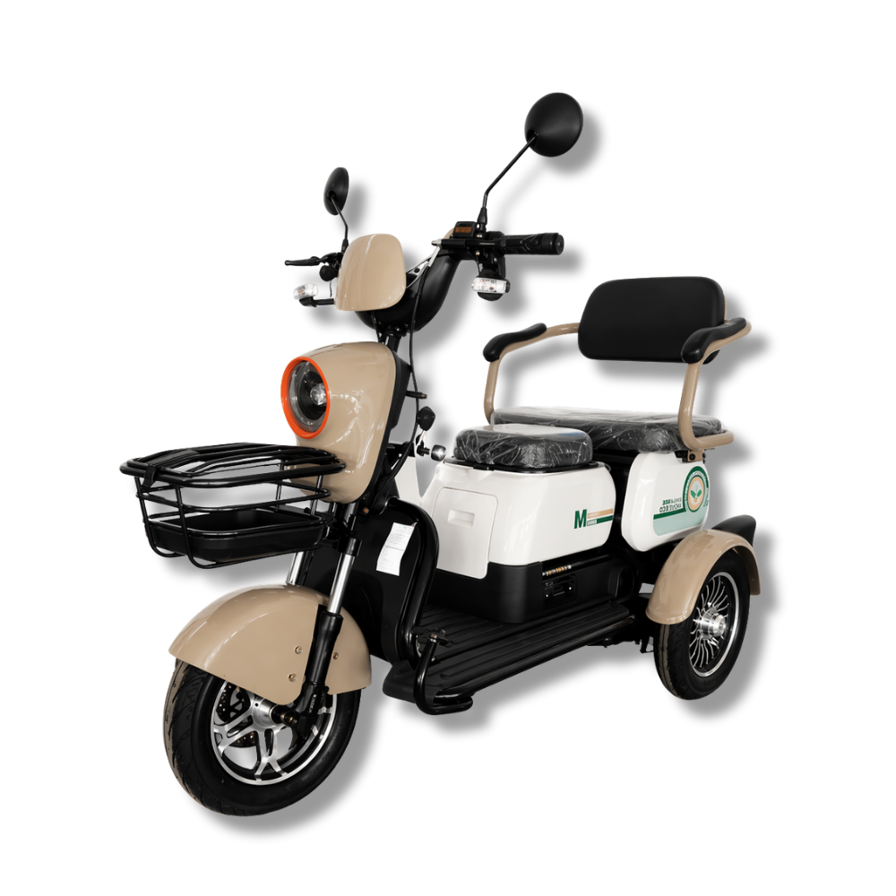 Triciclu Electric Persoane MoveEco S1 Mini | Fără Permis | 25 km/h | Maro