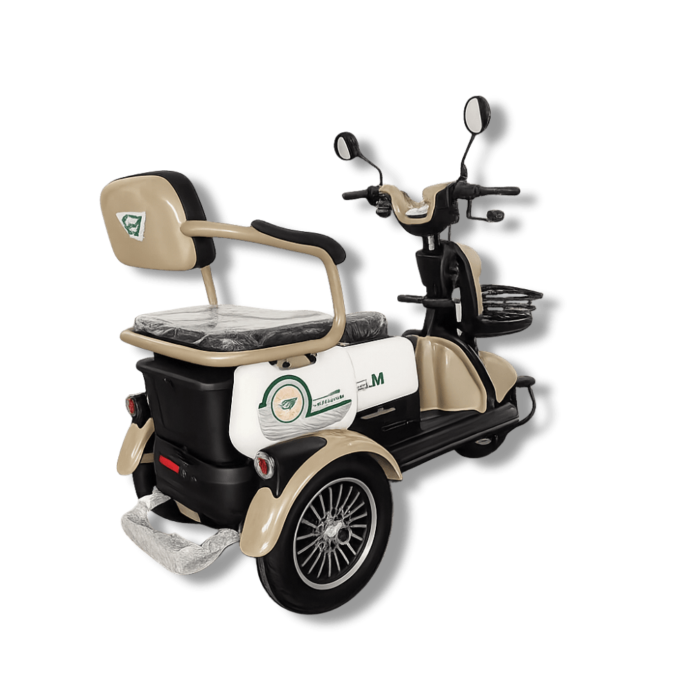 Triciclu Electric Persoane MoveEco S1 Mini | 2000W | Fără Permis | 25 km/h | Maro