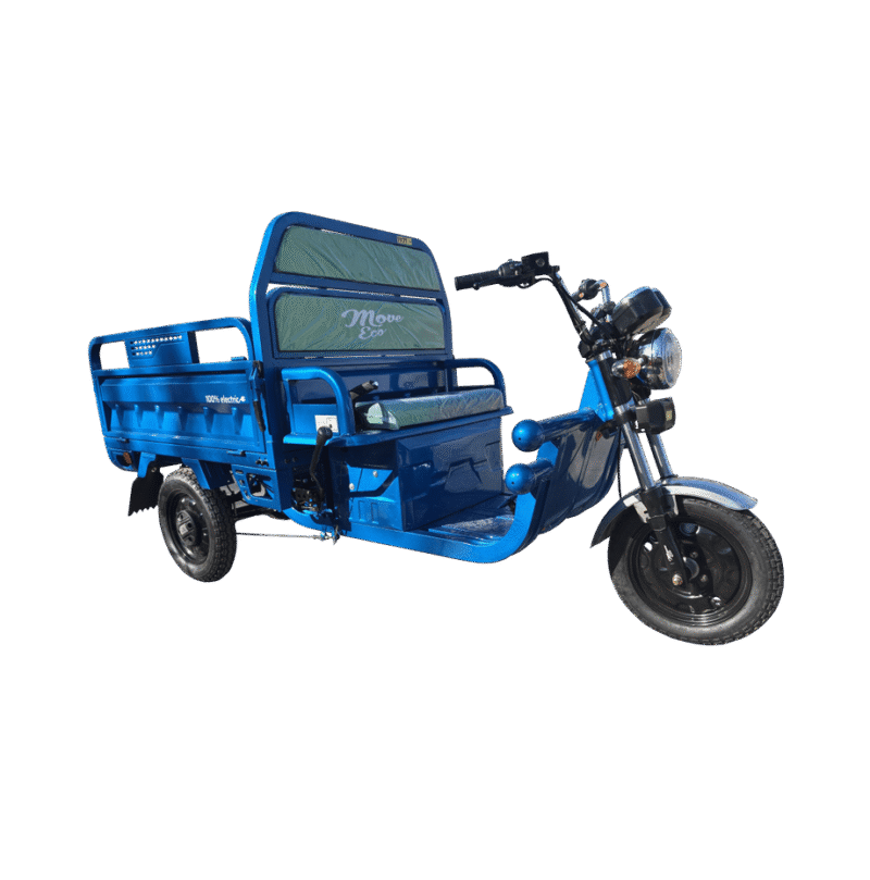 Triciclu electric MoveEco omologat limitat 25 km/h / Albastru
