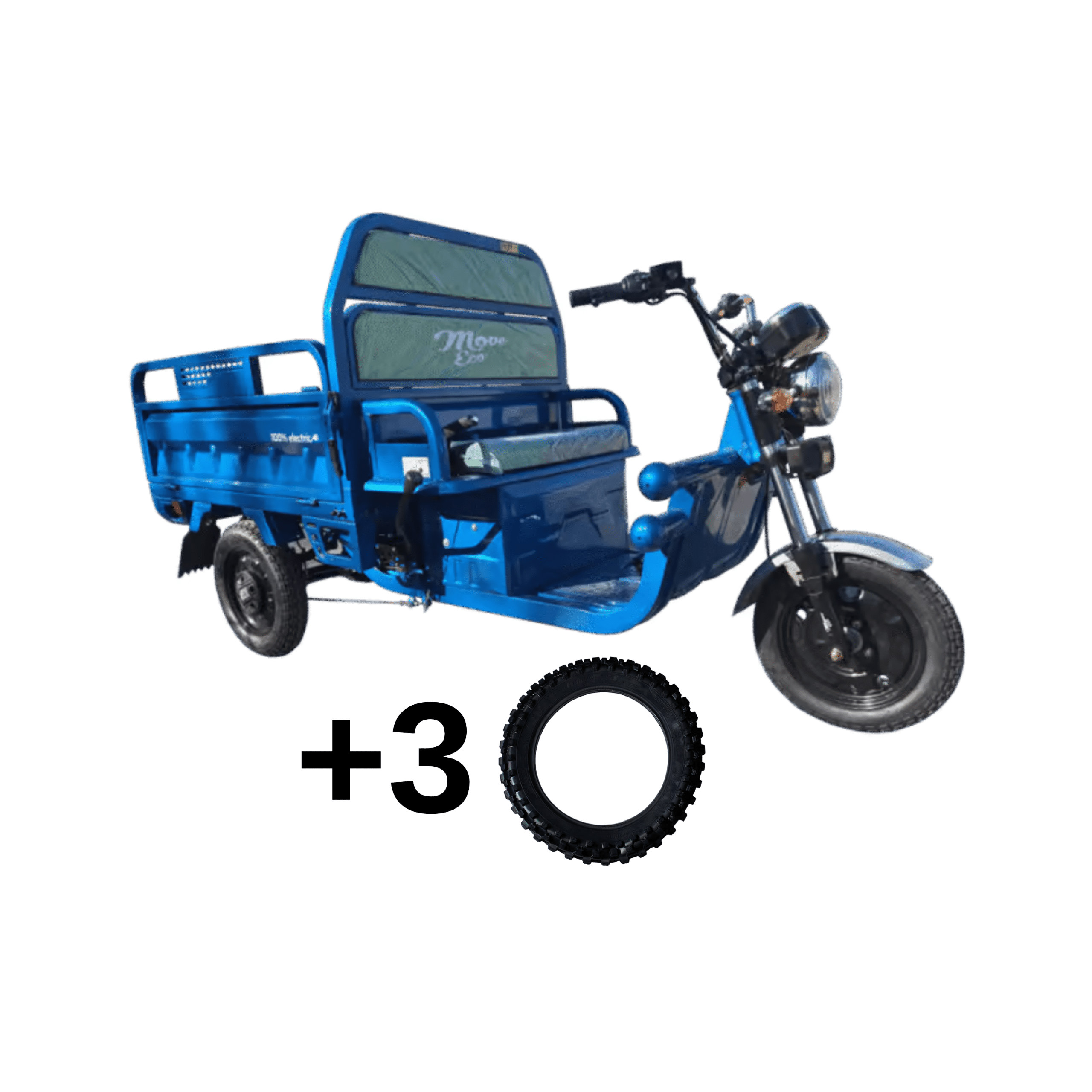 Triciclu electric Cargo 500 25 km/h 60V-45 Ah Albastru