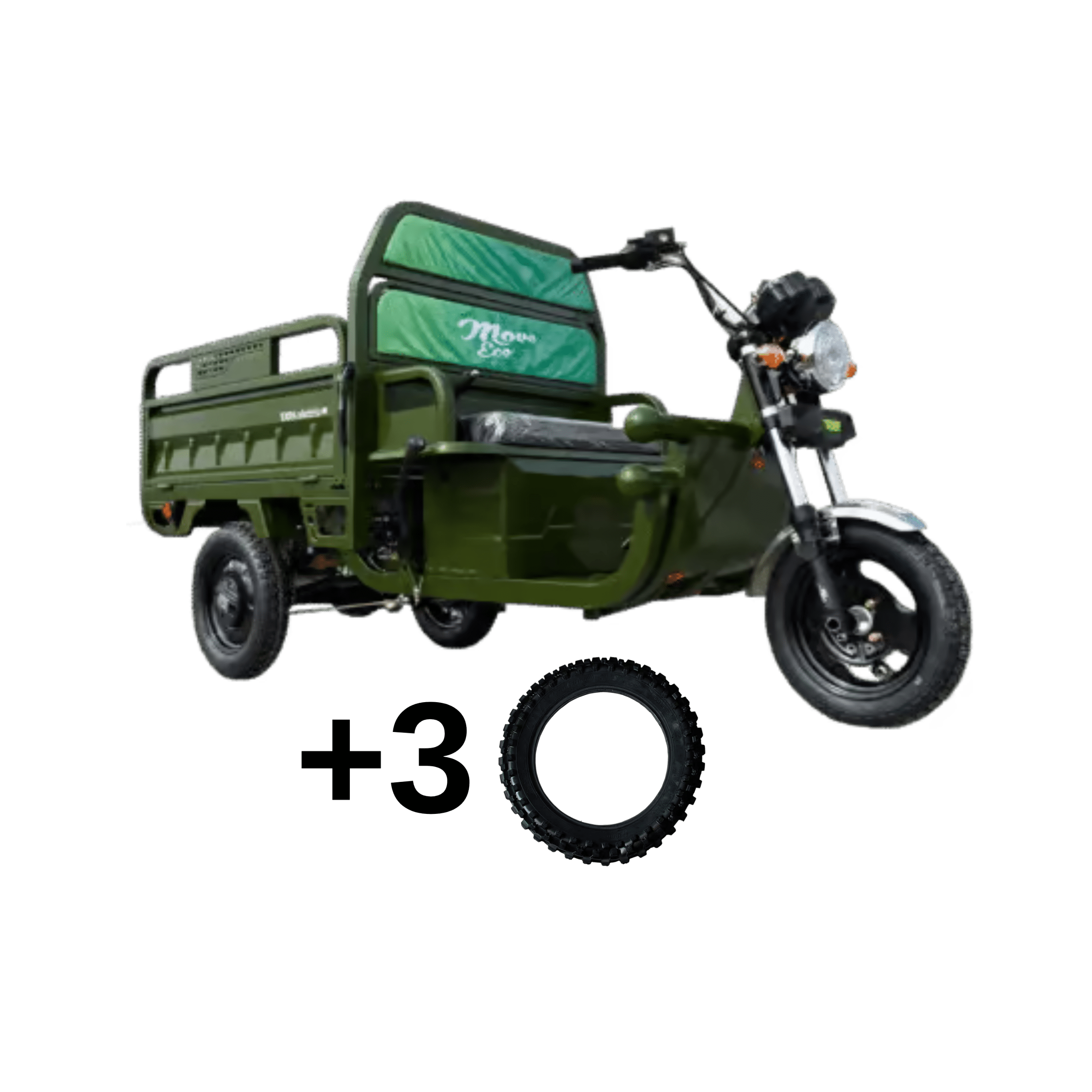 Triciclu electric Cargo 500 25 km/h 60V-45 Ah Verde