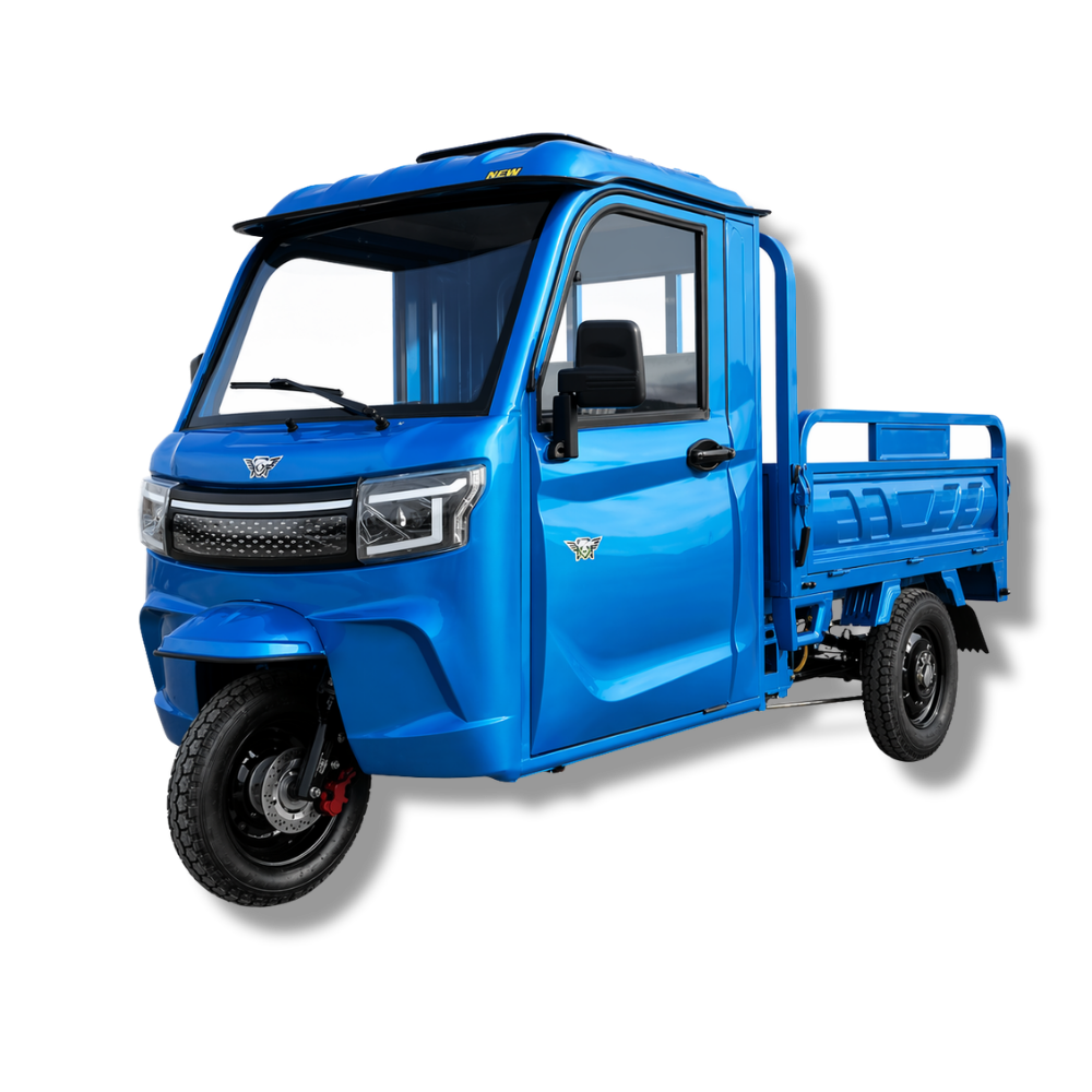 Triciclu Electric MoveEco cu cabina KH01 | 72V/45Ah | 45km/h | Albastru