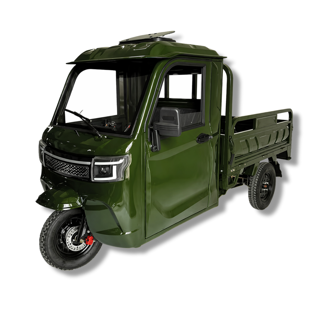 Triciclu Electric MoveEco cu cabina KH01 | 72V/45Ah | 45km/h | Verde