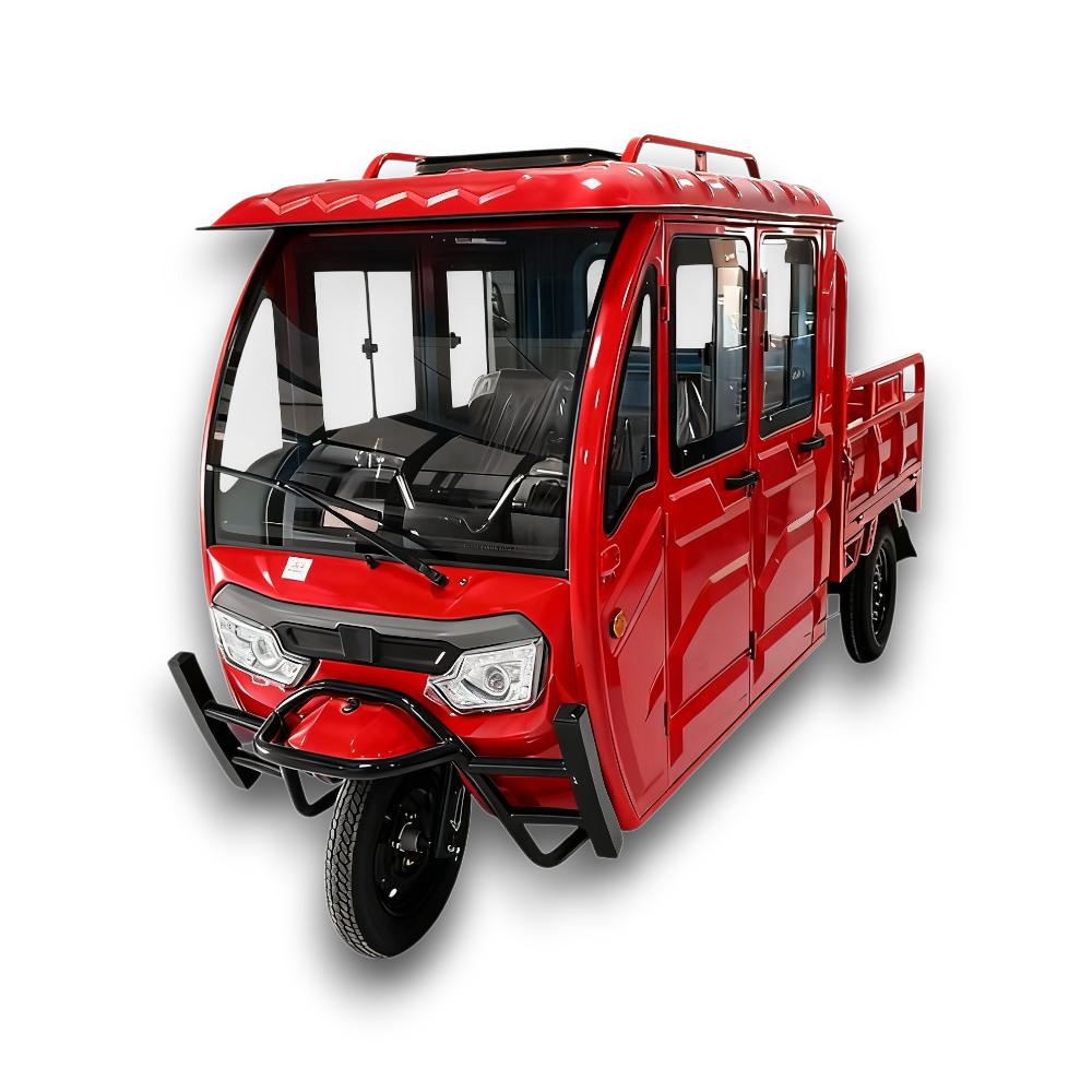 Triciclu Electric 4 Uși MoveEco T2 | Fără Permis | 25km/h Roșu