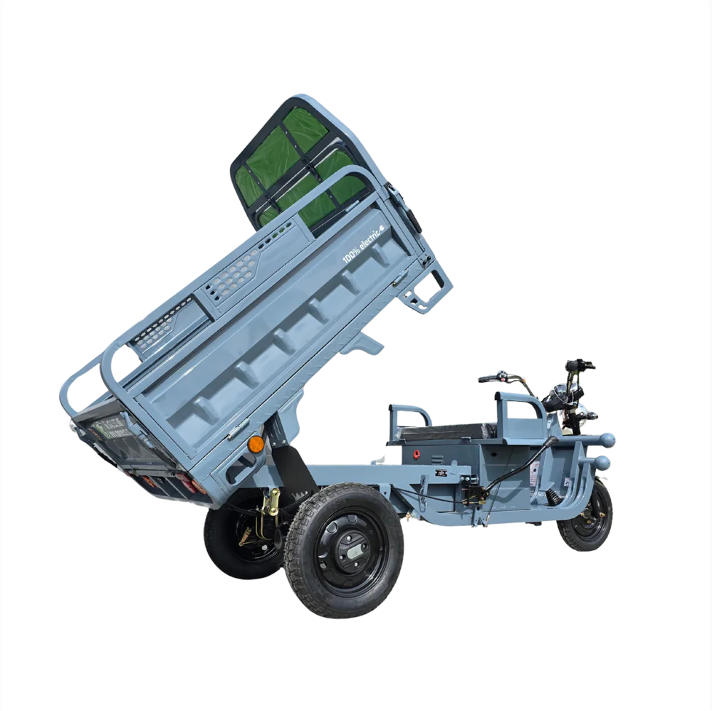 Triciclu Electric MoveEco Cargo 500 | 1000W | Fără Permis | 60V-20 Ah | 25km/h Gri