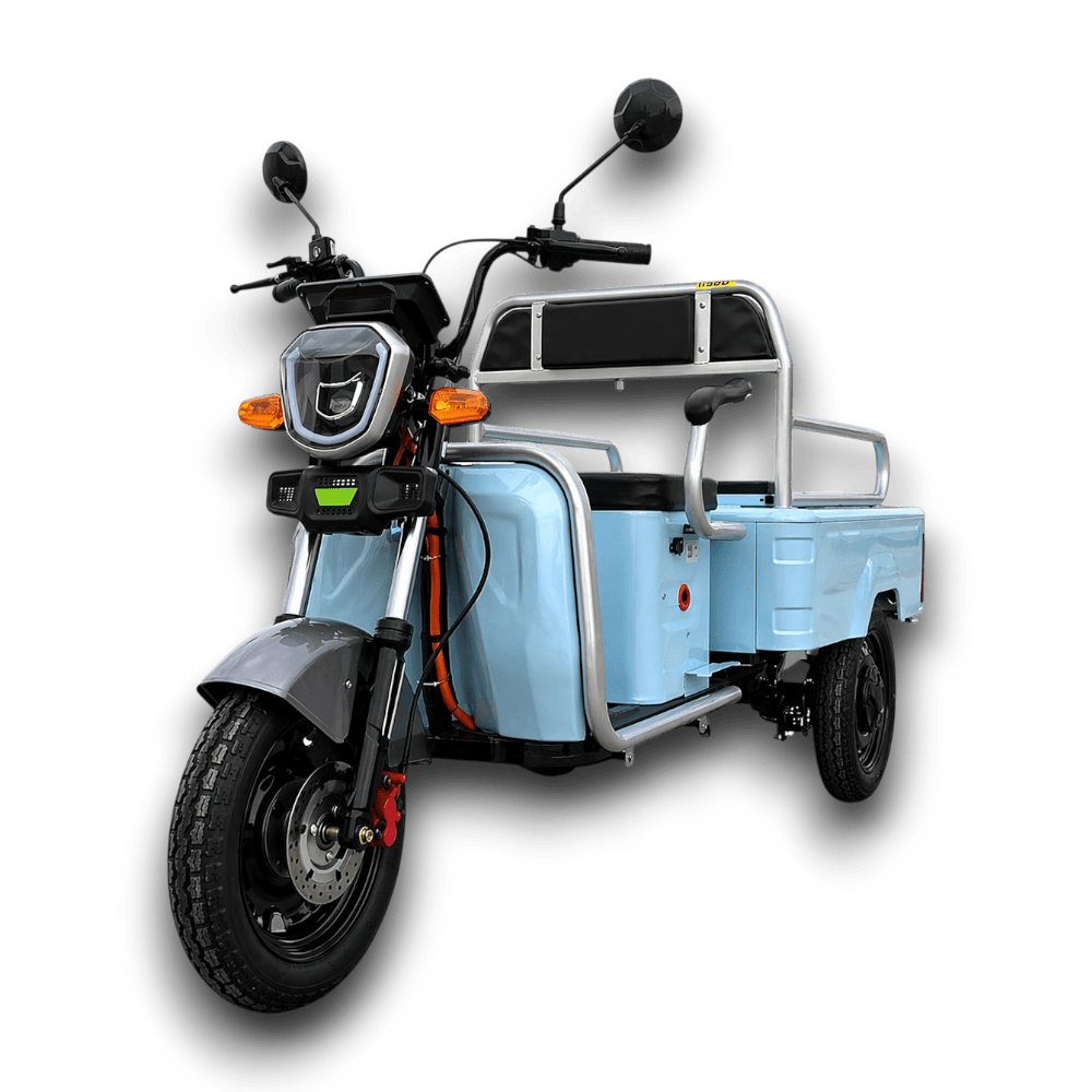 Triciclu Electric MoveEco Cargo 250 | 2200W | Fără Permis | 25km/h Albastru