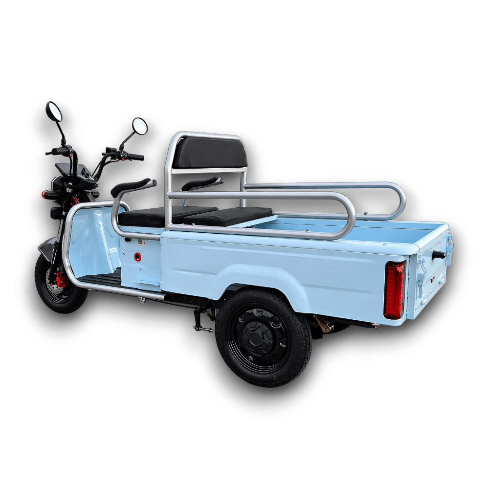 Triciclu Electric MoveEco Cargo 250 | 2200W | Fără Permis | 25km/h Albastru