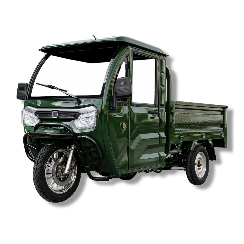 Triciclu Electric Cu Volan Model Kh06 | 72v/58ah | 25km/H Fără Permis | Verde