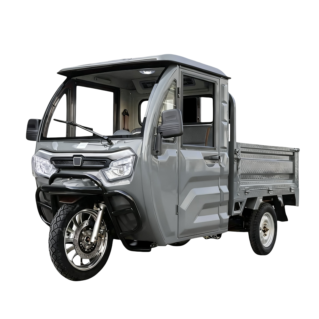 Triciclu Electric cu Volan Model KH06 | 2000W | 72V/58Ah | 45km/H | Gri